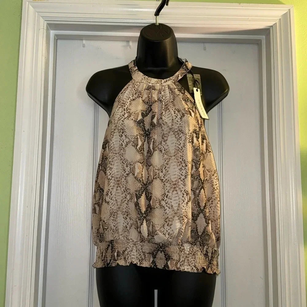Olivaceous Alice Tank Top Khaki Snake